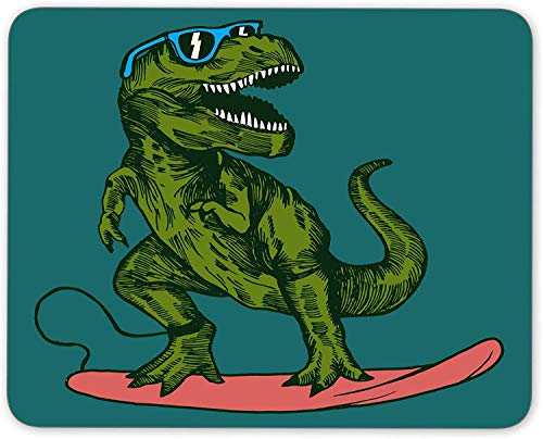 ABin Happy Dinosaur Surfer Wearing Sunglasses Drawing Mouse pad Gaming ...
