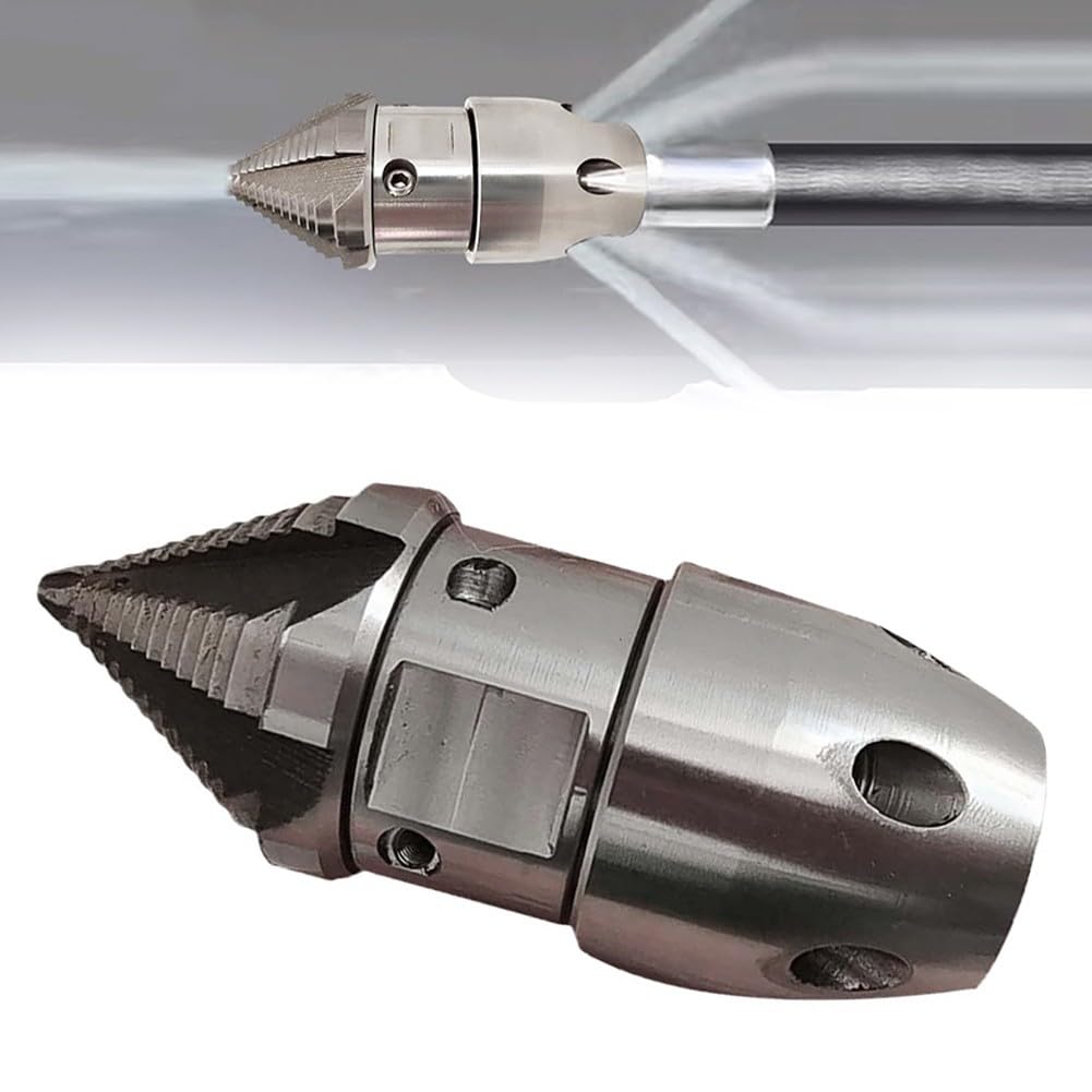 360° Rotationsdüse Hochdruckreiniger Edelstahl Drehdüse für Rohrreinigung Kanalentsorgung 40L/min 150KG G1/2 Innengewinde robuste Konstruktion für schwere Reinigungsaufgaben an Masc