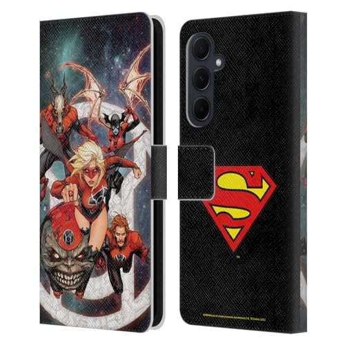 Head Case Designs Officially Licensed Superman DC Comics New 52#30 Supergirl Comic Art Leather Wallet Case Compatible with Samsung Galaxy A35 5G