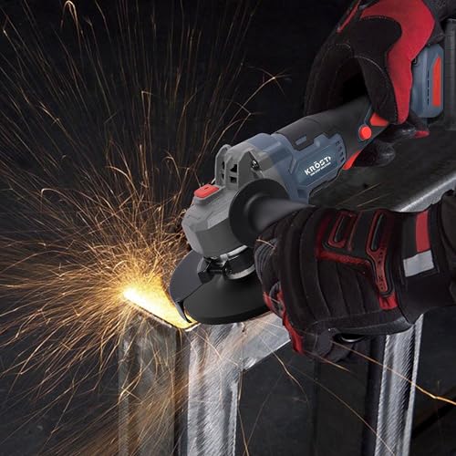 Image of KROST ECO Series 21V Brushless Cordless Angle Grinder 115mm with 4.0Ah Li-ion Double Battery With Smart Variable Speed Control & Battery Indicator