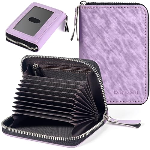Image of Credit Card Wallet, RFID Card Case Wallet, Zipper Card Cases Holder for Men Women, RFID Blocking, KeyChain Wallet, Compact Size Card Organizer Case for Women