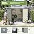 Patiowell 10 x 12 FT Outdoor Metal Storage Shed, Heavy-Duty Shed Storage with Lockable Doors and Steel Frame, Utility Tool Outside Large Storage Shed for Garden, Patio, Backyard, Gray