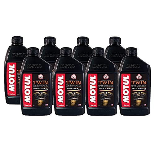 Newparts TWIN GEAR & CHAIN CASE OIL 100% triple synthetic 4-Stroke Ester API SL SJ SH SG CF JASO MA2 8Qt Gear Oil 8 x 1qt