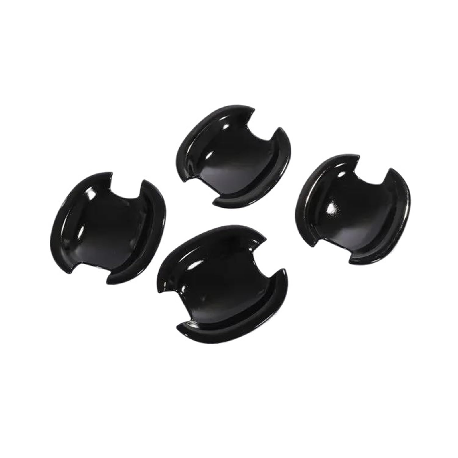 ATGCBCAUF Glossy Black Chrome Car Door Handle Covers Stickers for VW for Polo 2010-2018 Car Exterior Door Handles