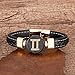 Produktbild RIQWOUQT Sternbild Lederarmband, Zwillinge, Sternbild-Lederarmband, schwarz, Persönlichkeit, Sternzeichen-Armband, Charm, wasserdicht, Geburtstagsgeschenk, Punk.