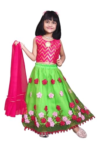 Fashion New Net Fabric Thread Embroidered Work Lehenga With Jacquard Weaving Choli and Smooth Net Dupatta for Girls