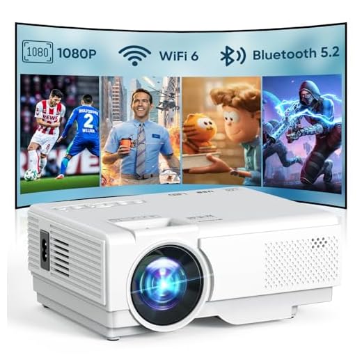 Projector with WiFi and Bluetooth, 2023 Upgrade 9500L Outdoor Projector, Mini Movie Projector Supports 1080P Synchronize Smartphone Screen by WiFi/USB Cable for Home Entertainment