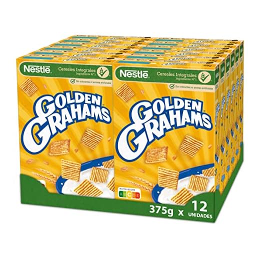 Cereales Nestlé Golden Grahams, Cereales de trigo y maíz, 12 x 375 g