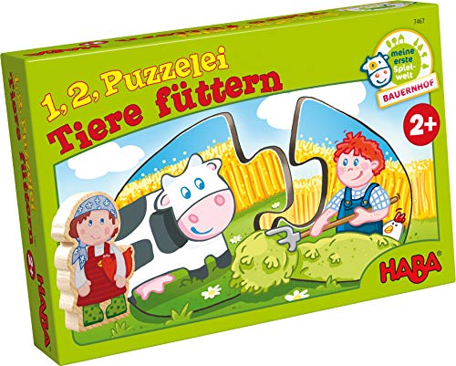 HABA 7467 - 1, 2, Puzzelei - Tiere füttern