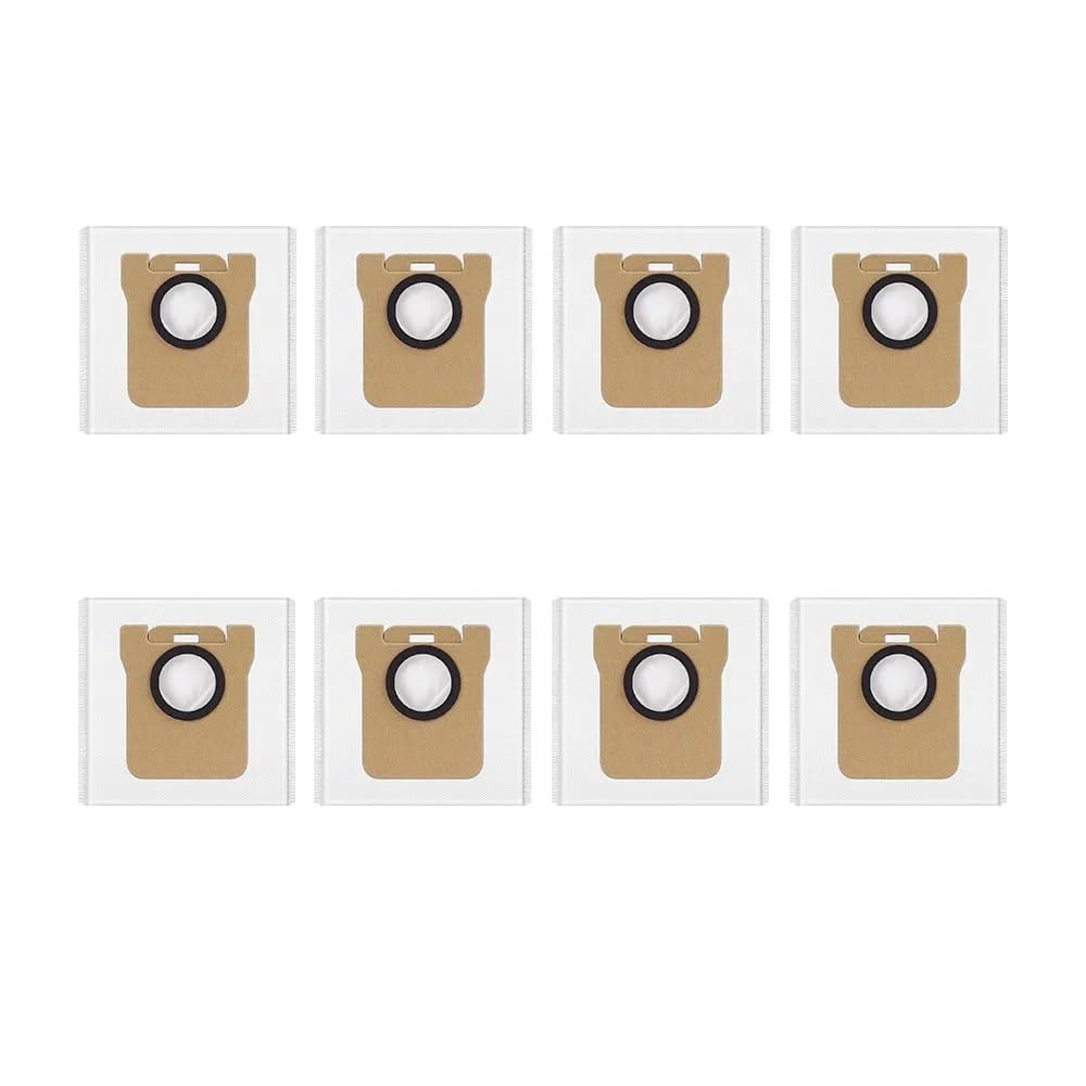 Qklyxr robot vacuum mop cloth Mop Cloth Dust Bags, for Xiaomi, for 5 Pro/ Ov21cn Robot Vacuum Hepa Filter Side Brush Main Bag Filters Replacement Part(8pcs Dust Bag)