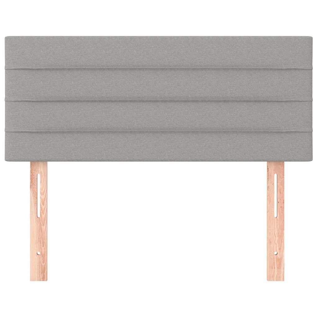 vidaXL Kopfteil, Bettkopfteil mit Holzbeinen, Höhenverstellbar Polsterkopfteil für Bett, Betthaupt Bettzubehör Schlafzimmer, Hellgrau 90x5x78/88cm Stoff