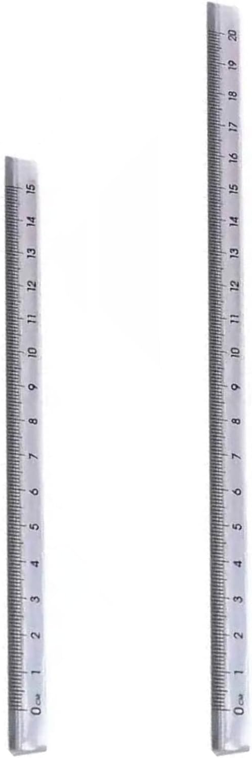 2Pcs Clear Triangular Rulers 15cm 20cm Scale Rulers Set for Engineering Technical Design Drafting Tools Clear Geometry Ruler