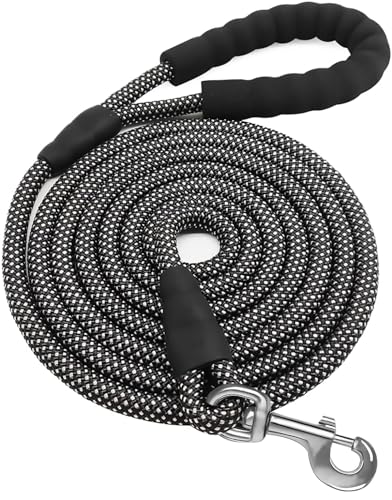 30FT Long Leash for Dogs,Heavy Duty Reflective Long Dog Leash with Swivel Hook and Comfortable Padded Handle for Large Medium Small Pets