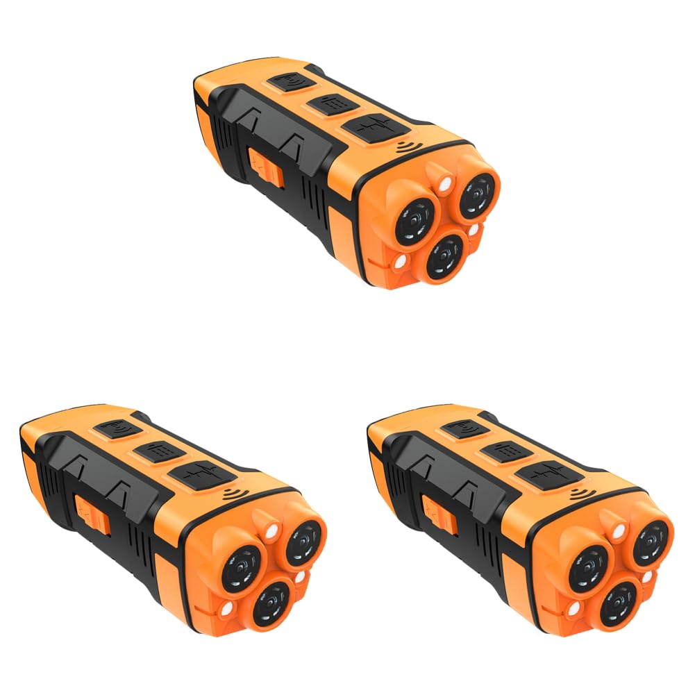 Dispositivo ultrasónico Control ladridos con Linterna LED, Entrenamiento Perros Recargable para Exterior y Noche