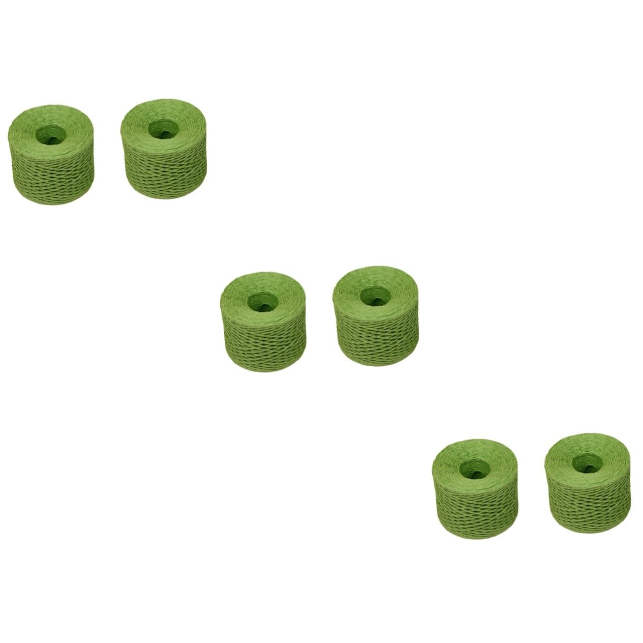 SHINEOFI 6 Rolls Clamps for Woodwork Craft Ribbon Wrapping Paper Ribbon Crafters Jute Embellishments for Crafting Green Ribbon Present Ribbon Raffia+Yarn Multiple Wine Decor Braided Rope