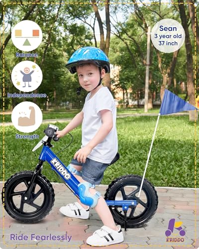 Image of KRIDDO Pro Toddler Balance Bike 2+ Year Old with Hand Brake and Kickstand
