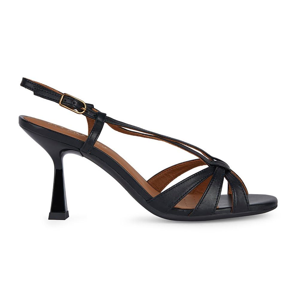 Geox Women's D ERAKLIA R 80 C Heeled Sandal, Black, 41 EU, black, 7.5 UK
