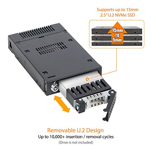 ICY DOCK Rack Móvil ToughArmor MB601VK-1B 2.5” U.2 NVMe SSD miniatura 2
