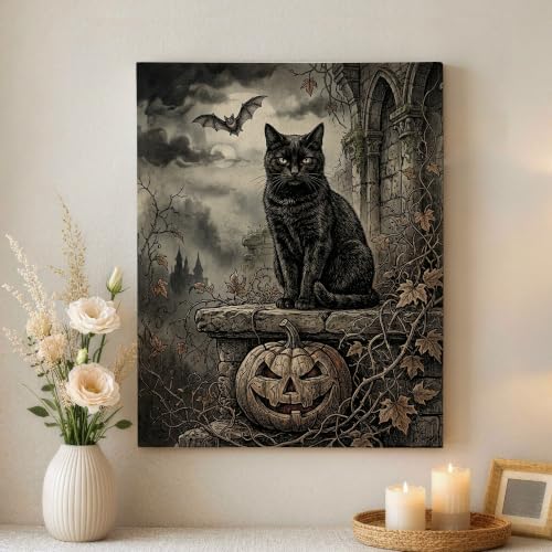 Lienzo decorativo gótico de Halloween impreso en alta calidad para pared