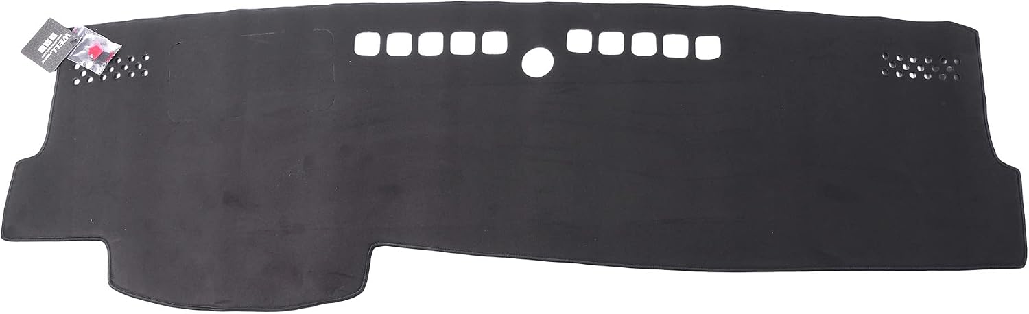 WellVisors Black Suede Dash Mat Dashboard Cover Compatible with Toyota 2018-2024 Camry 3-777TY006