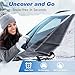 DooGooCoo [Upgraded] 7-Layer Car Windshield Snow Cover, [Efficient Winter Protection] Against Snow, Ice, Frost and Water, [Military-Grade Durable] Universal Fit for Cars, SUVs, and Trucks-Medium
