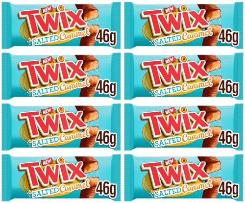 Twix Salted Caramel Biscuit Twin Bars 46g (8 Pack)