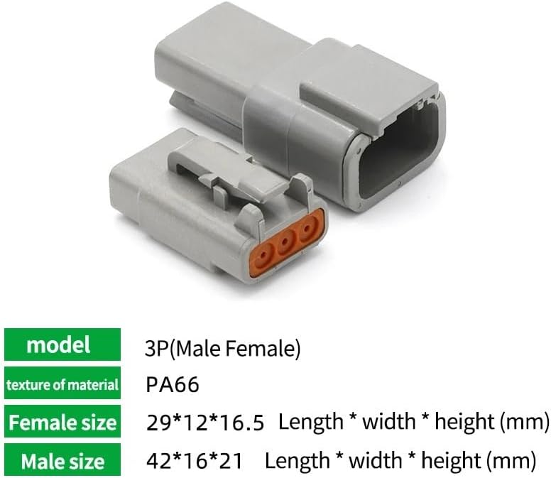 10Sets 2/3/4/6/8/12 Pin DTM Wire Connector DTM04-2P/DTM06-2S Waterproof Automotive Connectors(4P with Terminal)