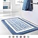 Produktbild Badteppich, Ultra weich und wasserabsorbierend, Badteppich, Badteppich, Maschinenwäsche/Trocknen, für Badewanne, Dusche und Bad 16'' x 24'' blau