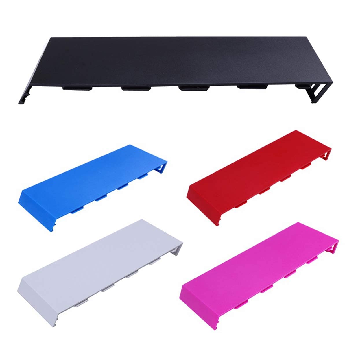 Queen.Y - Carcasa de Repuesto Compatible con PS4 Consola, Carcasa de protección de la Placa Frontal de reemplazo del Disco Duro, Funda Protectora (Negro)