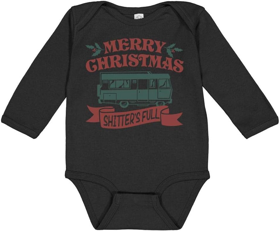 TATY Kids Merry Christmas Shitter's Full Long Sleeve Baby Infant Bodysuit