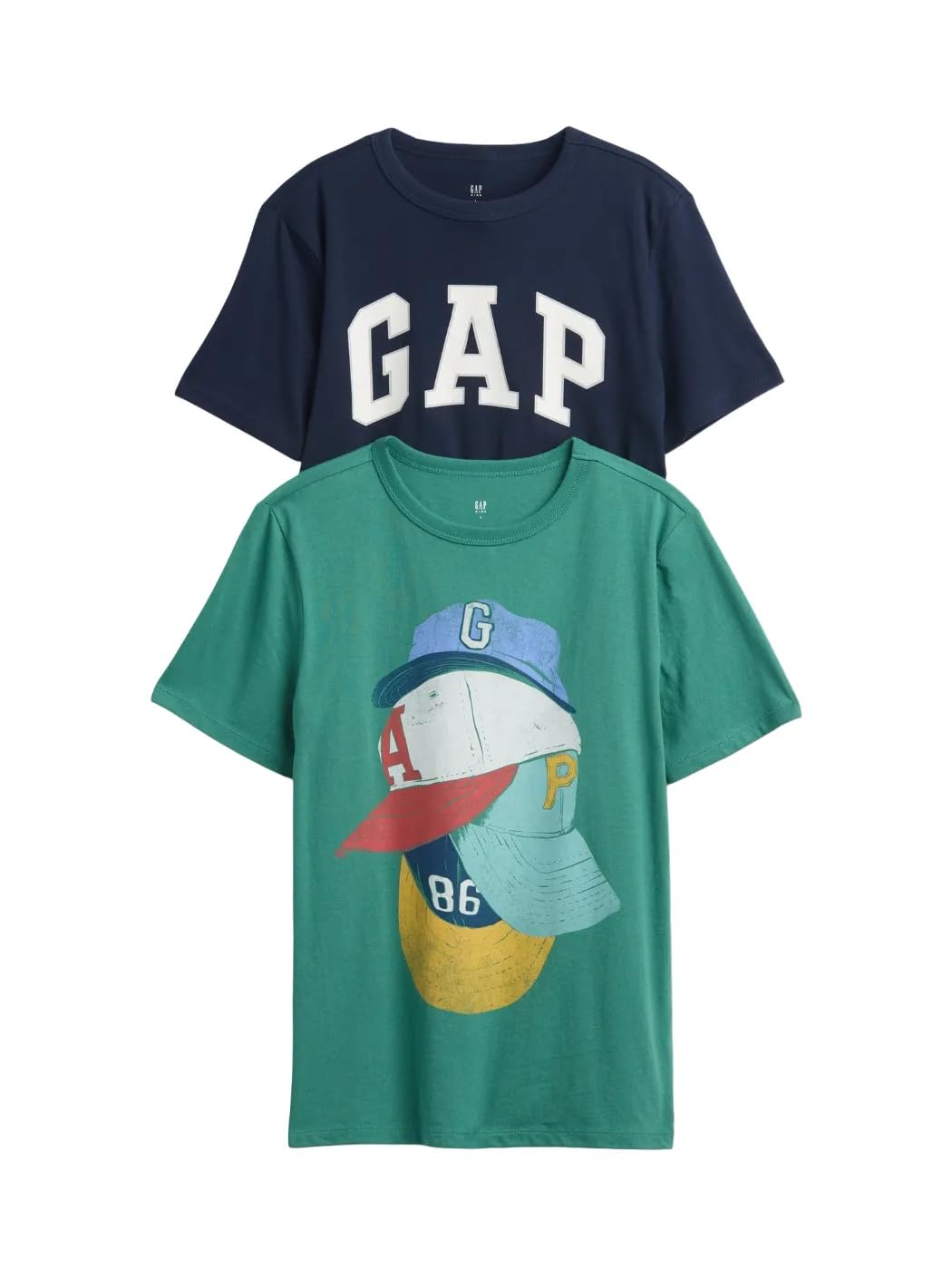 

                                                    GAP Boys Short Sleeve Graphic Tee 2-Pack Black 1 M