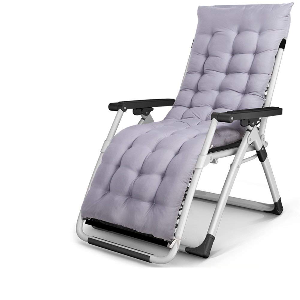 Chaise longue pliante zéro gravité grise pour soulager le dos au jardin ou au bureau