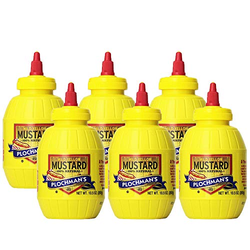 Plochman's Original Mild Classic Yellow Mustard, 10.5 Oz (6 Pack)
