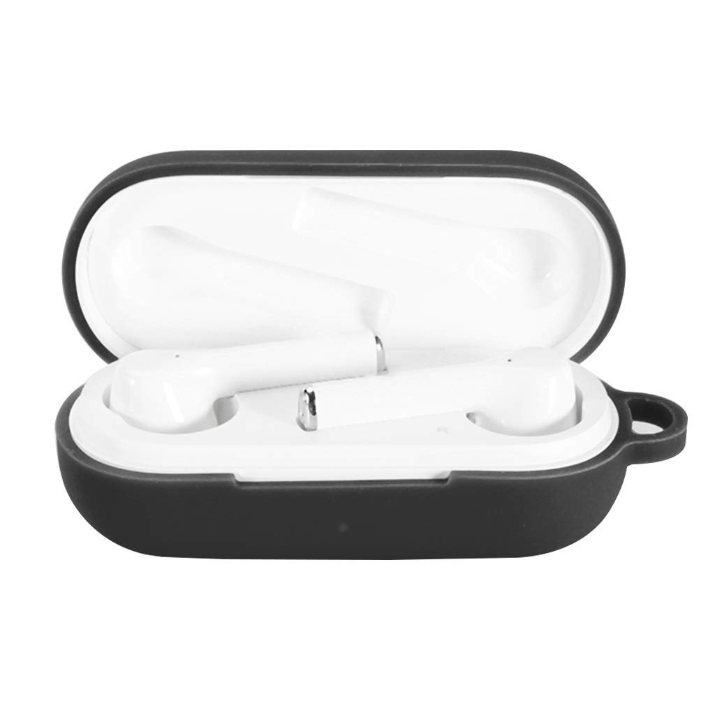 MKL Anti-Fall Earphone Case Silicone Protective Cover Shell Compatible with Freebuds 3i (Black)