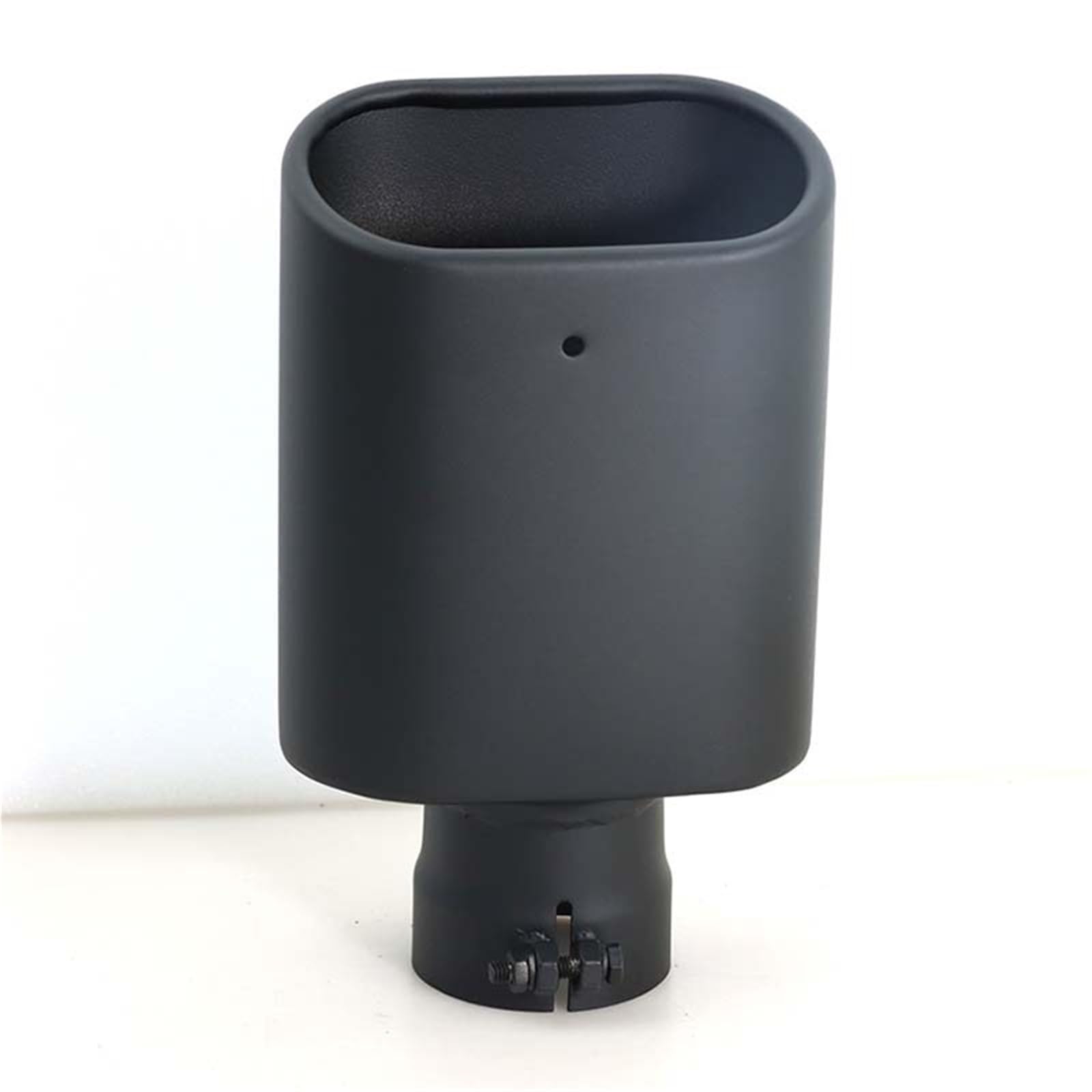 tylny tłumik wydechowy Części Do Modyfikacji Tyłu Samochodu Wlot 63mm Wylot 76mm * 140mm Kwadratowa Czarna Rura Wydechowa Końcówka Rury Wydechowej Ze Stali Nierdzewnej