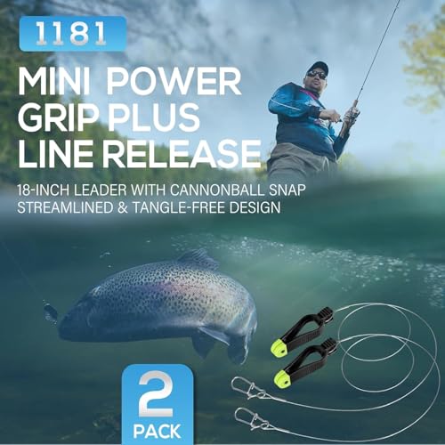 Mini Power Grip Plus línea liberadora con líder de 18 pulg. 2 pzas miniatura 2