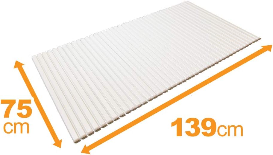 L14 Shutter Type Bath Lid, White, 29.5 x 54.4 inches (75 x 139 cm)