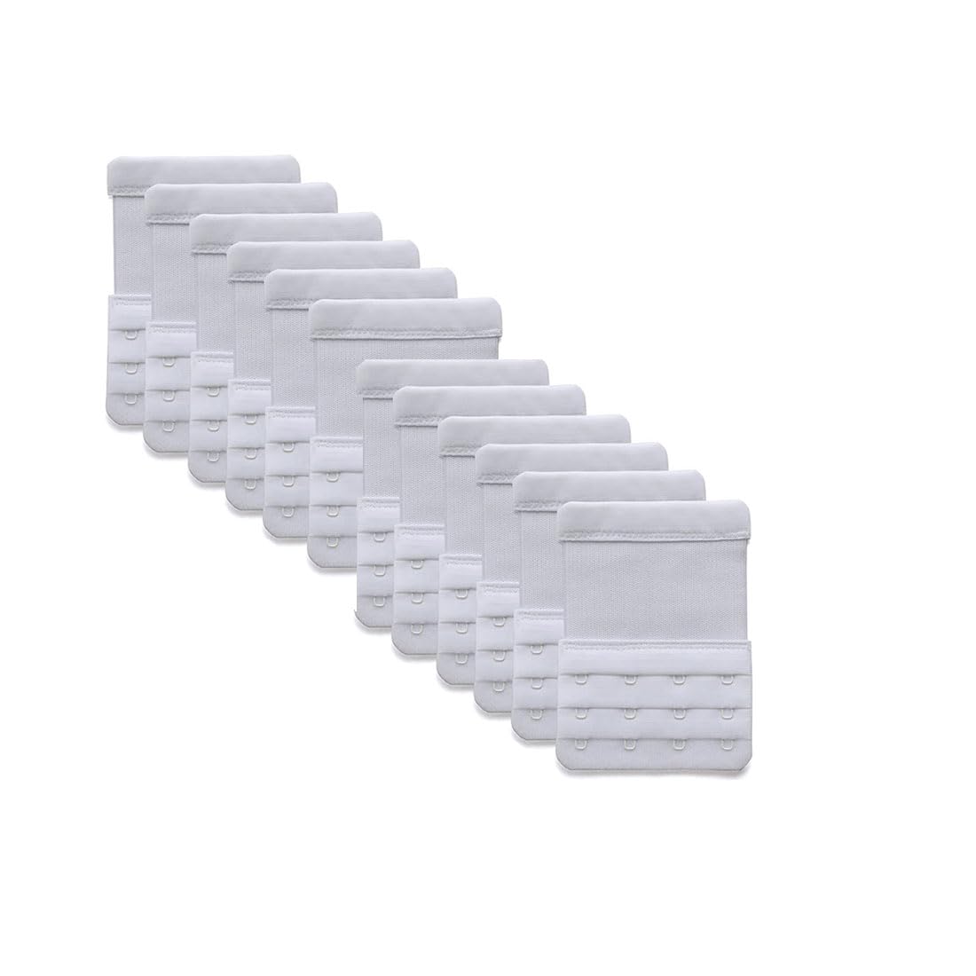 prime cart Women's Bra Extenders Soft Comfortable Stretchy Bra Extension Plus Size Elastic Strap Band Extender for Women Hook Bra Strap Extender Bra Extenders (12 PIECES (4 HOOK 4 RAW), WHITE)-picture-31