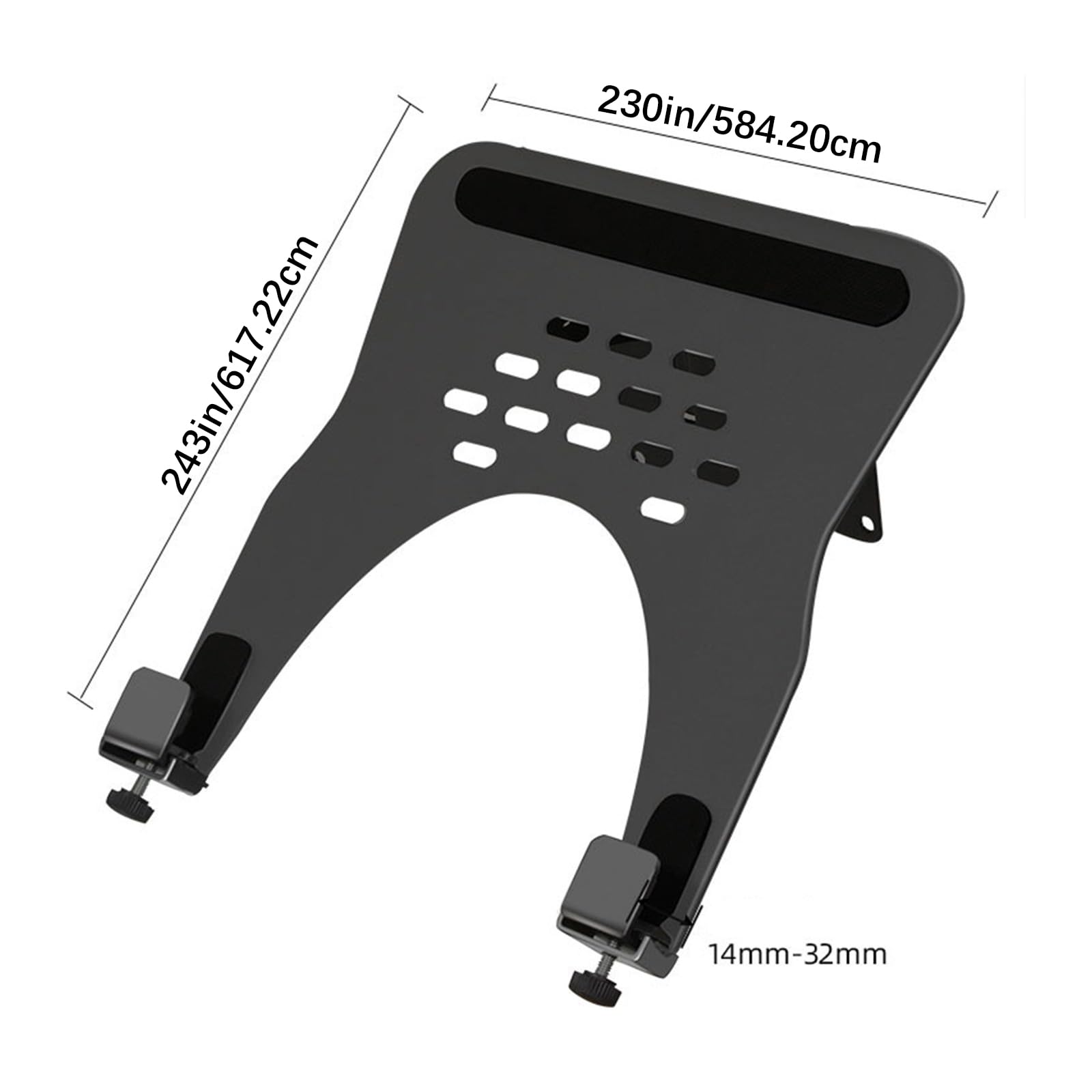 Soporte ergonómico para portátiles de 10 a 16 pulgadas, inclinable, ajustable, giratorio