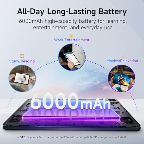 Image of TCL TAB 10 Gen 4 Android Tablet, 10.1 inch FHD IPS Display, Octa-Core CPU, 12GB RAM (4GB+8GB), 128GB Storage, 6000mAh Battery, Android 15, Wi-Fi, Metal Body, Tablet for Students, Young Adults & Families