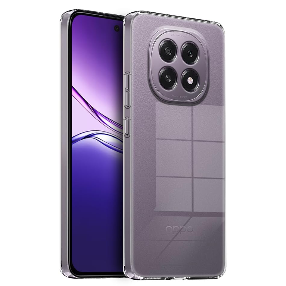 Image of Fashionury Crystal Clear Case for Oppo F29 5G | Yellowing Resistance | Transparent TPU Silicone | Raised Camera Lips | Slim Transparent Cover