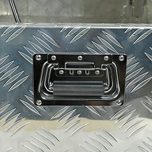 Bchsadvb 39"X13"X10" Inch Chrome Aluminum Pickup Truck Trunk Bed Tool Box Trailer Storage Silver Toolbox With Lock #TOP7