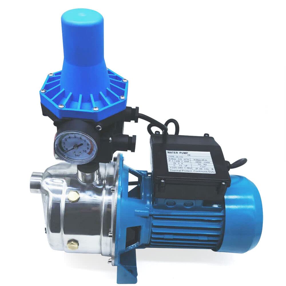 Pompa acqua domestica Pompa da giardino Pompa centrifuga DiLiBee 1100 W 3600 l/h 50 m Altezza di mandata Blu Moderno Ottone IP44