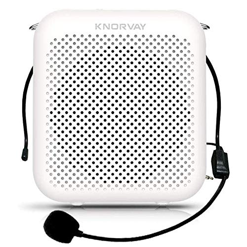 KNORVAY S358 Portable 2000mAH Rechargeable Voice Amplifier with Wired Microphone Headset & Waistband