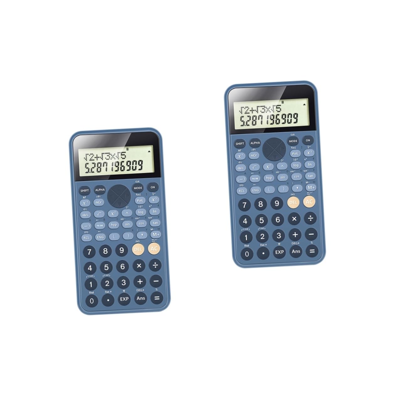 Lurrose Lot De 2 Calculatrices Électroniques Portables Et Pratiques pour Étudiants Grand Écran pour La Rentrée Scolaire Et La Comptabilité De Bureau