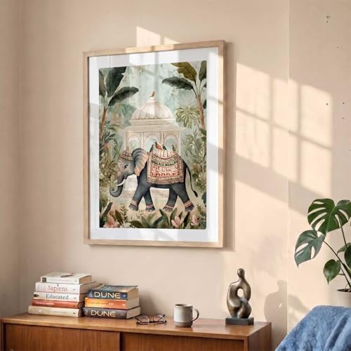 Image of kotart Decorative Traditional Wall Art Home Decor Madhubani Painting poster With Frame For Living Room Bed Room Hotel Wall Decor Digital Reprint (14X20 inch)