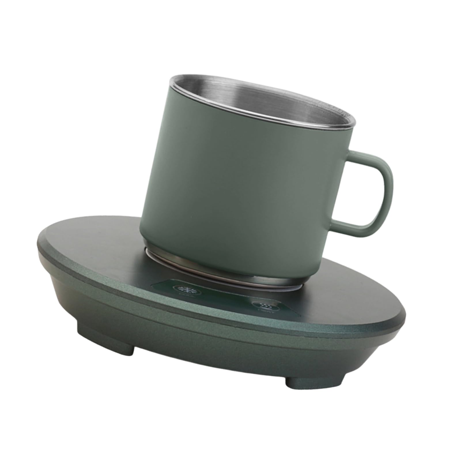 Calentador de Tazas portátil 55 °C con Temperatura Constante y botón de Calor frío, Calentador de café para Escritorio, Taza de Acero Inoxidable