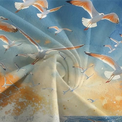 Housse de couette mouette 3D 140x200 microfbre pour lit simple - 7