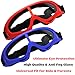 Kiloxa Safety Glasses for Kids - 2-Pack Red/Blue Safety Goggles Provide The Ultimate Eye Protection for Your Kids - Perfect Anti Fog Rival Face Masks for Nerf Rival Games