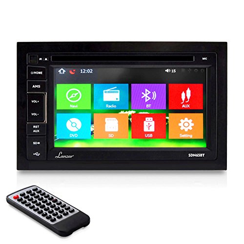 Lanzar Sdn65Bt 6.5-Inch Video Headunit Receiver Bluetooth Wireless Streaming Cd/Dvd Player Touch Screen Double Din #TOP17